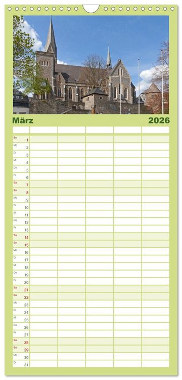 Produktbild: Familienplaner 2026 - Das Sauerland - Mittelgebirge im Herzen Deutschlands mit 5 Spalten (Wandkalender, 21 x 45 cm) CALVENDO