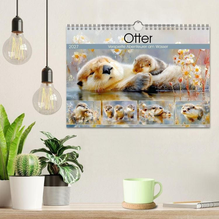 Produktbild: Otter. Verspielte Abenteurer am Wasser (Wandkalender 2027 DIN A4 quer), CALVENDO Monatskalender