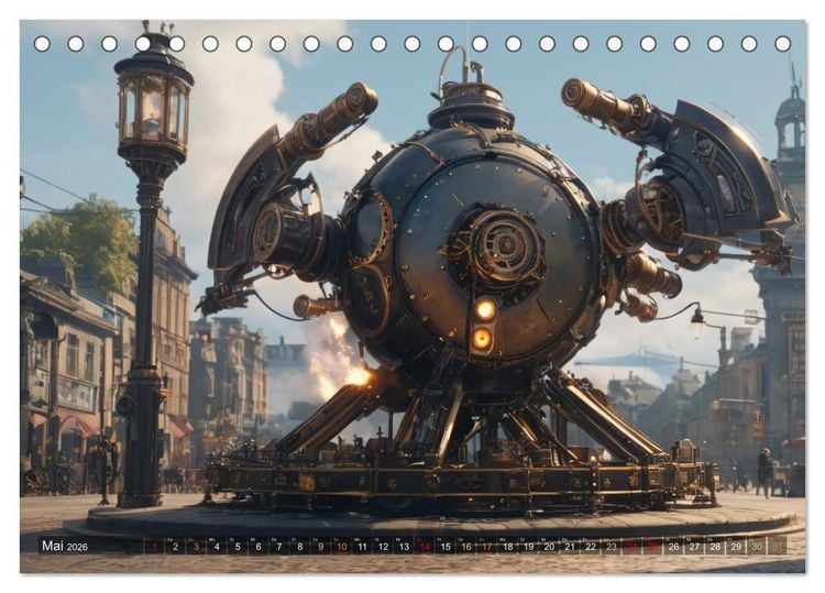 Produktbild: Steampunk Maschinen der Stra&szlig;e (Tischkalender 2026 DIN A5 quer), CALVENDO Monatskalender