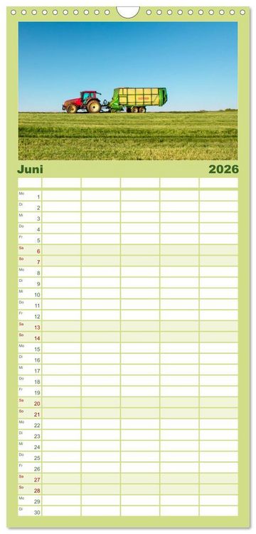 Produktbild: Familienplaner 2026 - Landwirtschaft - Hightech und Handarbeit mit 5 Spalten (Wandkalender, 21 x 45 cm) CALVENDO