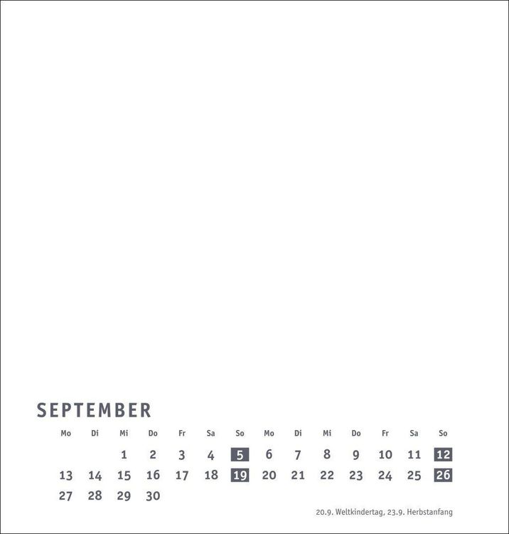 Produktbild: Premium-Bastelkalender wei&szlig; mittel 2027