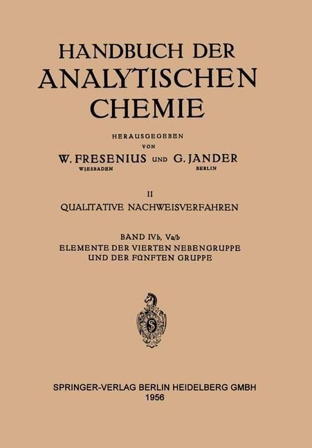 Produktbild: Elemente Der Vierten Nebengruppe und Der F&uuml;nften Gruppe