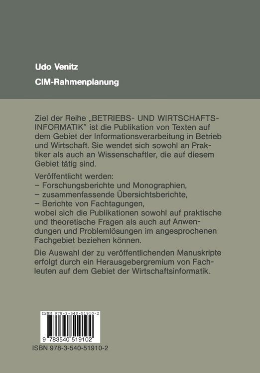 Produktbild: CIM-Rahmenplanung