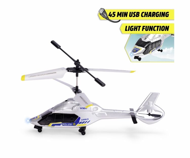 Produktbild: Dickie Toys RC Police Helicopter Airbus H160 RC Einsteiger Hubschrauber RtF