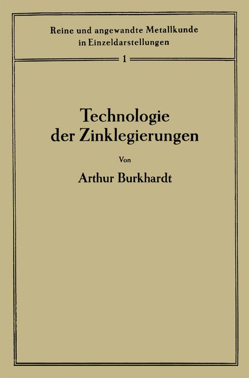 Produktbild: Technologie der Zinklegierungen
