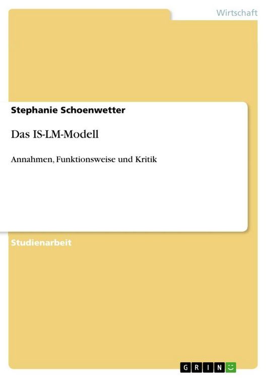Produktbild: Das IS-LM-Modell