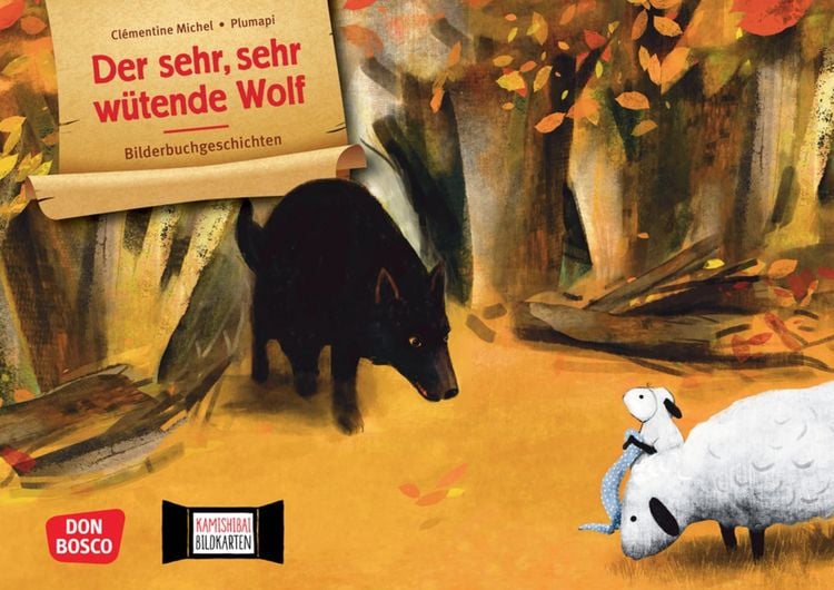 Produktbild: Der sehr, sehr wütende Wolf. Kamishibai Bildkartenset