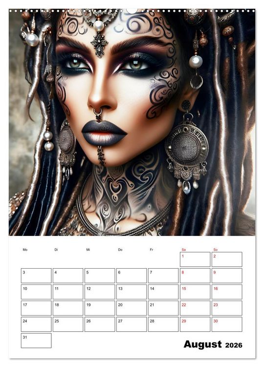 Produktbild: W&uuml;stenk&ouml;niginnen (hochwertiger Premium Wandkalender 2026 DIN A2 hoch), Kunstdruck in Hochglanz