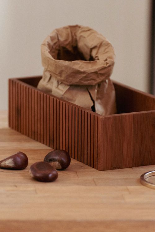 Produktbild: Aufbewahrungsbox Mod. Mera, 2er Set, aus ger&auml;uchertem Bambus