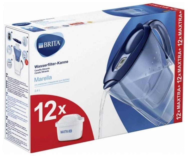 Produktbild: Brita Marella inkl. 12x Maxtra Pro 125978 Wassersparfilter-Set 2.4l Blau