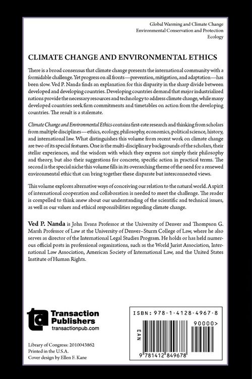 Produktbild: Climate Change and Environmental Ethics