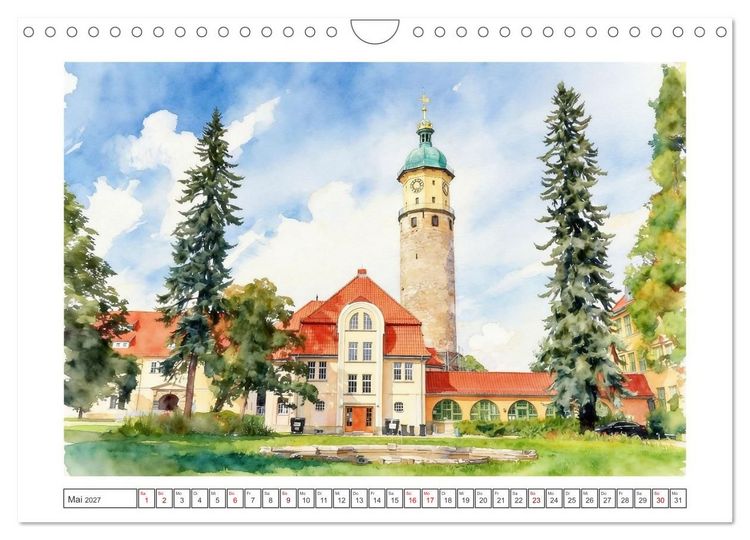 Produktbild: Historische Altst&auml;dte in Th&uuml;ringen (Wandkalender 2027 DIN A4 quer), CALVENDO Monatskalender