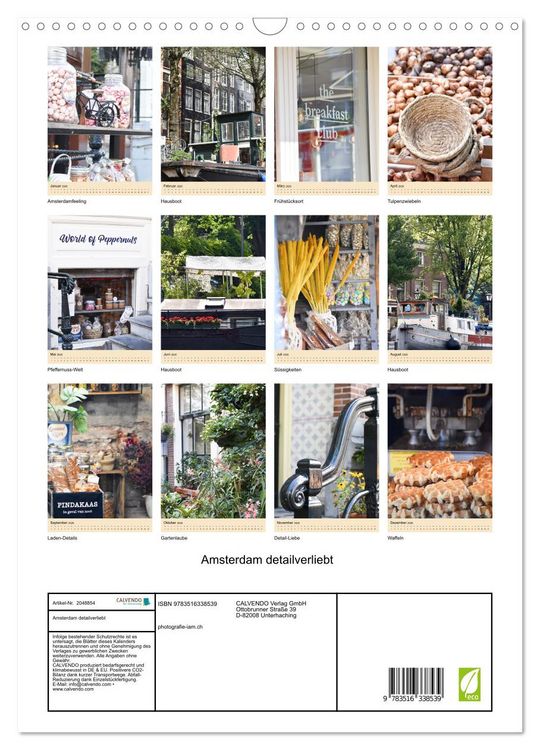 Produktbild: Amsterdam detailverliebt (Wandkalender 2026 DIN A3 hoch), CALVENDO Monatskalender