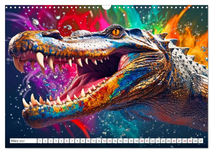 Produktbild: Farbsplash in der Tierwelt (Wandkalender 2027 DIN A3 quer), CALVENDO Monatskalender