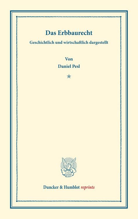 Produktbild: Das Erbbaurecht.