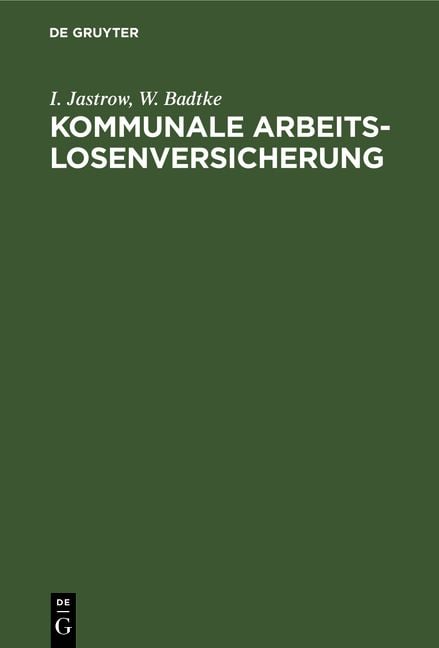 Produktbild: Kommunale Arbeitslosenversicherung