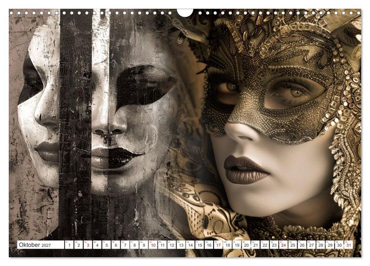 Produktbild: Geheimnis hinter der Maske (Wandkalender 2027 DIN A3 quer), CALVENDO Monatskalender