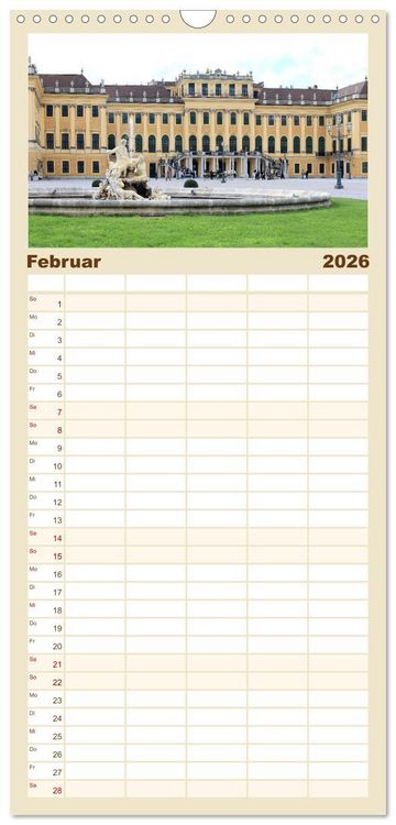 Produktbild: Familienplaner 2026 - Bezauberndes Wien mit 5 Spalten (Wandkalender, 21 x 45 cm) CALVENDO