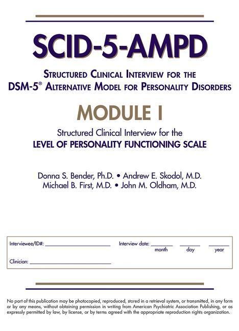 Produktbild: Structured Clinical Interview for the DSM-5&reg; Alternative Model for Personality Disorders (SCID-5-AMPD) Module I