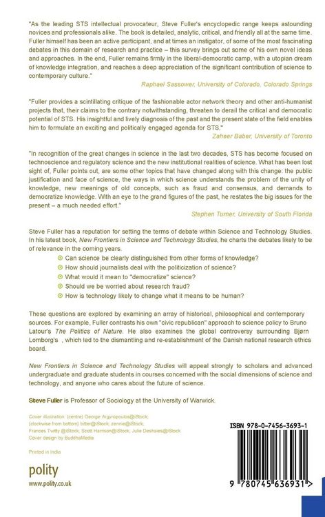 Produktbild: New Frontiers in Science and Technology Studies
