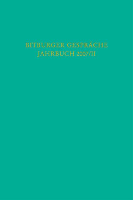 Produktbild: Bitburger Gespr&auml;che Jahrbuch 2007/II