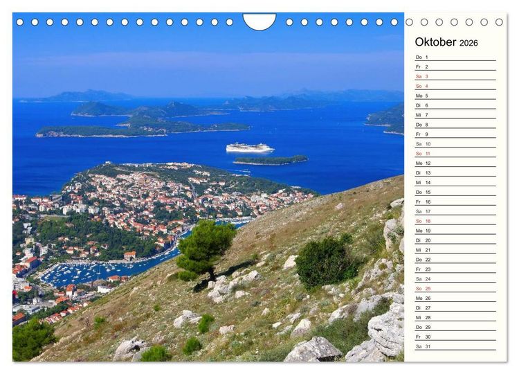 Produktbild: Dubrovnik - Perle der Adria (Wandkalender 2026 DIN A4 quer), CALVENDO Monatskalender