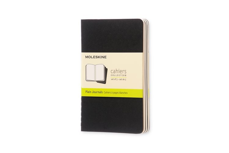 Produktbild: Moleskine Cahier pocket blanko schwarz DIN A6. 3er Pack