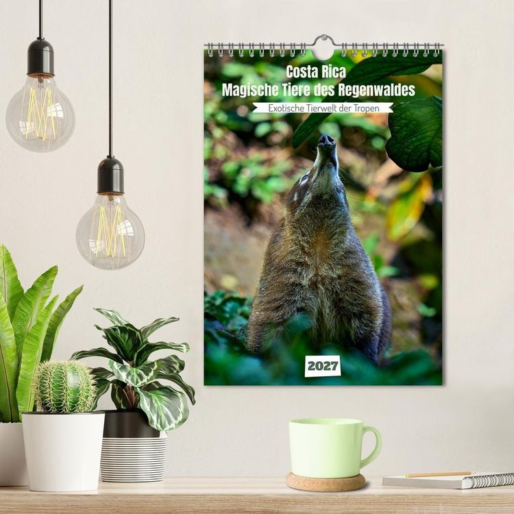 Produktbild: Costa Rica - Magische Tiere des Regenwaldes (Wandkalender 2027 DIN A4 hoch), CALVENDO Monatskalender