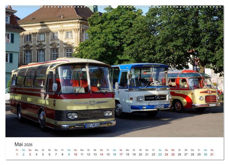 Produktbild: Omnibusse im Fokus (Wandkalender 2026 DIN A2 quer), CALVENDO Monatskalender