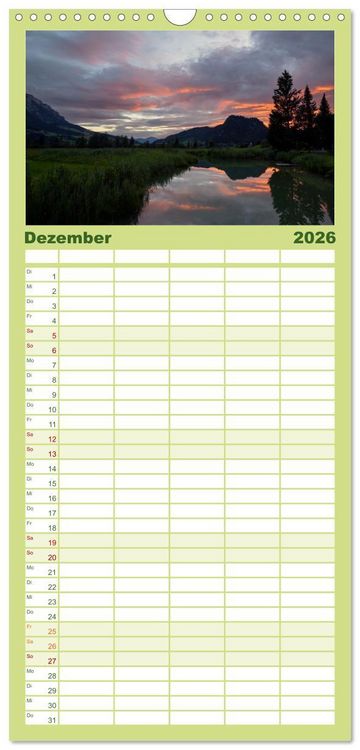 Produktbild: Familienplaner 2026 - Kaiserwinkl - Sommerbilder aus Tirol mit 5 Spalten (Wandkalender, 21 x 45 cm) CALVENDO