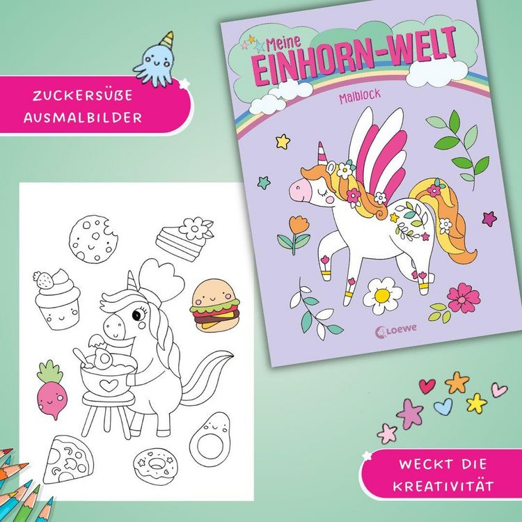 Produktbild: Meine Einhorn-Welt - Malblock