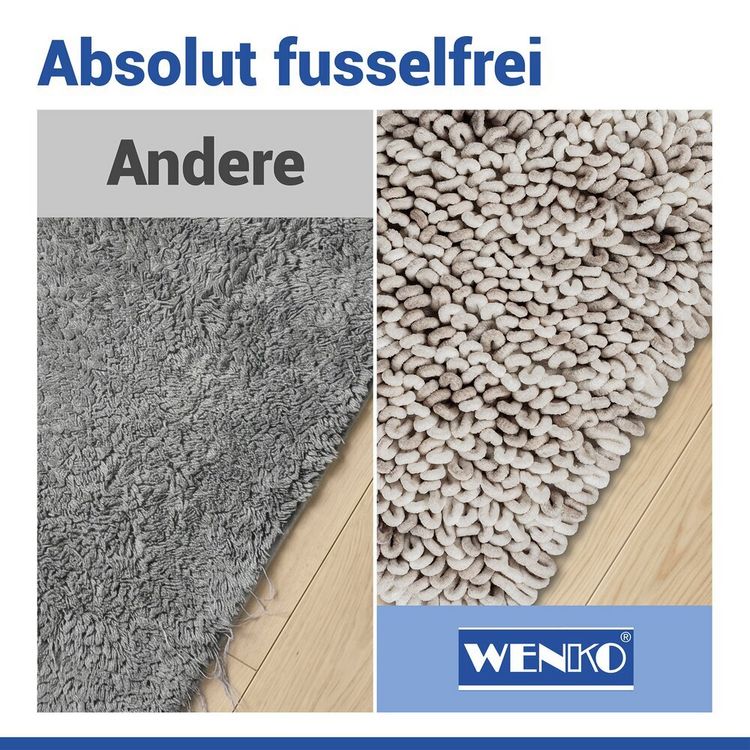 Produktbild: Badteppich Mod. Lerici Wei&szlig;-Grau, 60 x 90 cm, rutschfest und schnelltrocknend