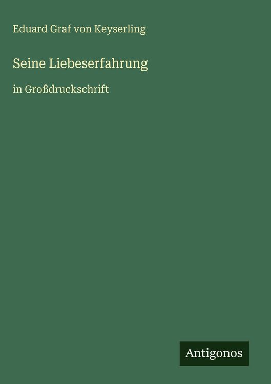 Produktbild: Seine Liebeserfahrung