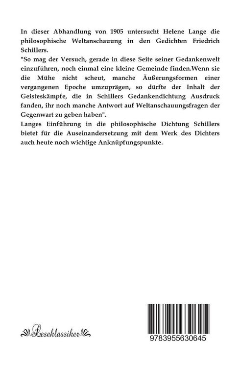 Produktbild: Schillers philosophische Gedichte