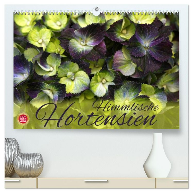 Produktbild: Himmlische Hortensien (hochwertiger Premium Wandkalender 2026 DIN A2 quer), Kunstdruck in Hochglanz