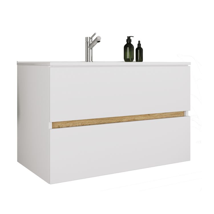 Produktbild: 2 tlg. Badm&ouml;bel-Set mit Waschbecken Cosila-I 81 cm