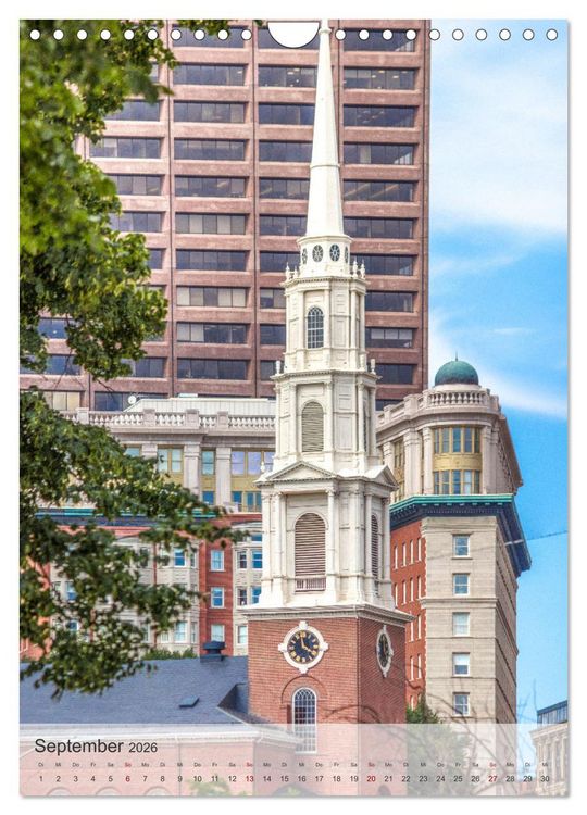 Produktbild: USA - Historisches Boston (Wandkalender 2026 DIN A4 hoch), CALVENDO Monatskalender