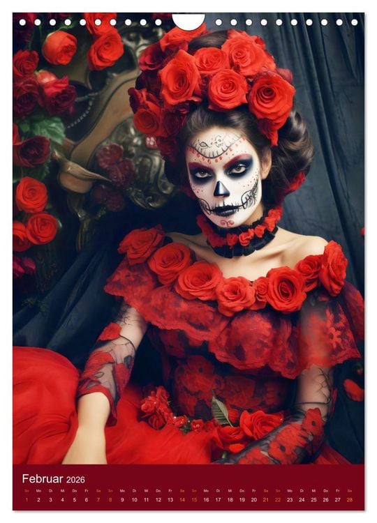 Produktbild: Dia de Muertos Kreative Portr&auml;ts in Festanlehnung (Wandkalender 2026 DIN A4 hoch), CALVENDO Monatskalender