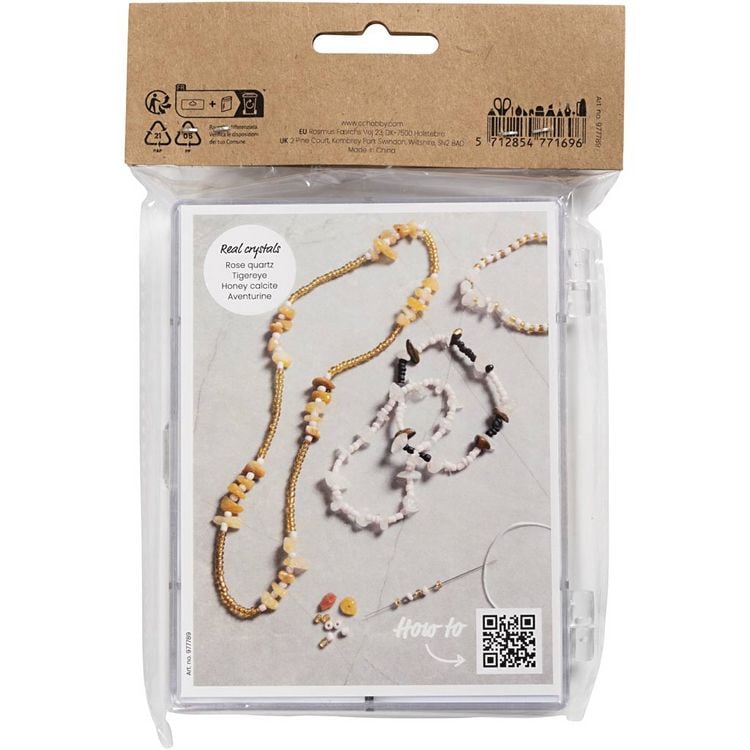 Produktbild: Creativ Company Kreativ Mix Schmuck, Kristalle, Gr&ouml;&szlig;e 2,6-10 mm, Lochgr&ouml;&szlig;e 0,8-1,2 mm, sortierte Farben