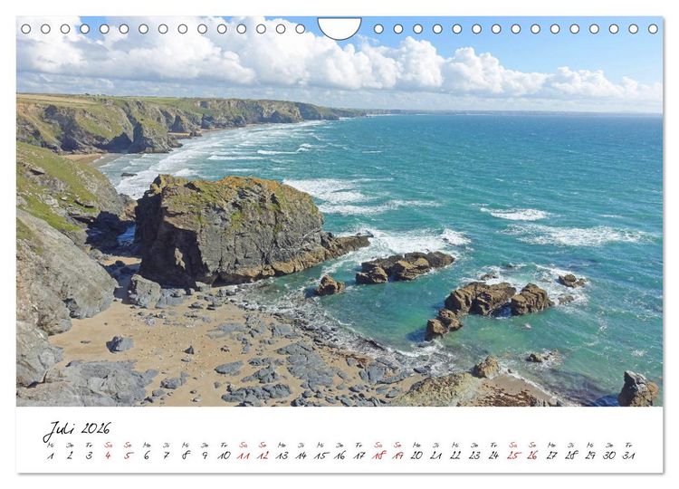 Produktbild: Cornwall. Der malerische S&uuml;dwesten Englands (Wandkalender 2026 DIN A4 quer), CALVENDO Monatskalender