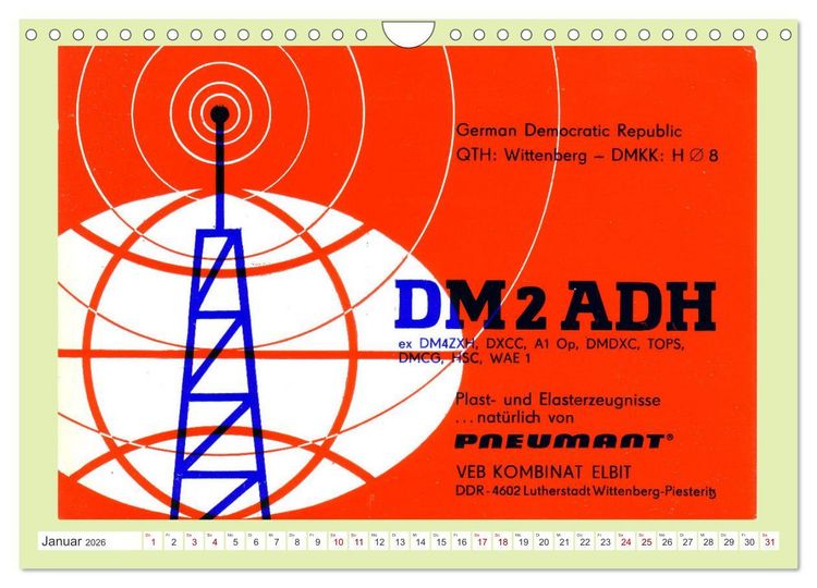 Produktbild: Radio VEB - Amateurfunkstationen Volkseigener Betriebe (Wandkalender 2026 DIN A4 quer), CALVENDO Monatskalender