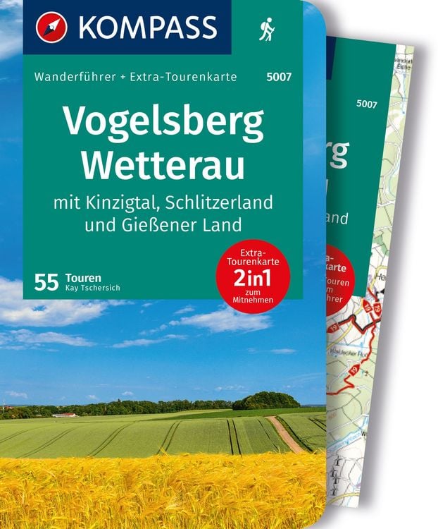 Produktbild: KOMPASS Wanderführer Vogelsberg-Wetterau, 55 Touren mit Extra-Tourenkarte