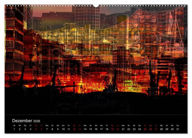 Produktbild: Elbphilharmonie-ARTig (hochwertiger Premium Wandkalender 2026 DIN A2 quer), Kunstdruck in Hochglanz