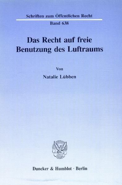 Produktbild: Das Recht auf freie Benutzung des Luftraums.