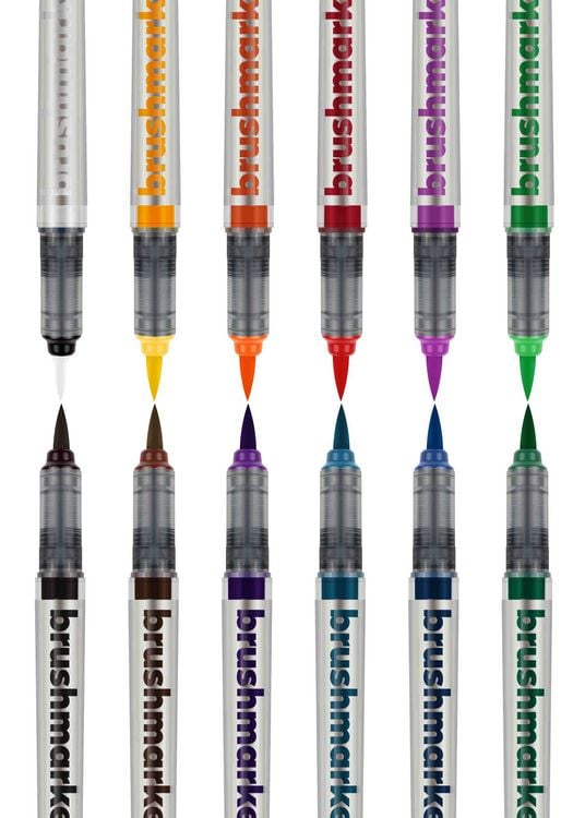 Produktbild: KARIN Marker Brushmarker PRO Basic Colours + blender, 12 Farben