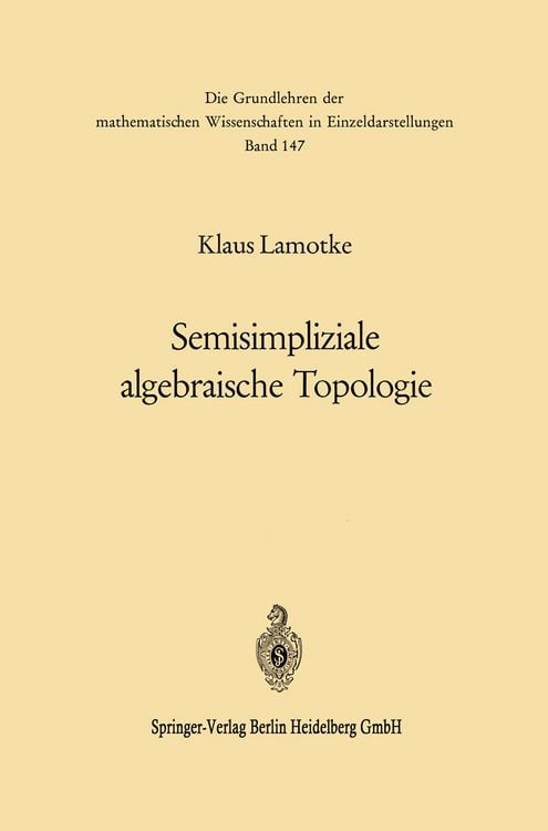 Produktbild: Semisimpliziale algebraische Topologie