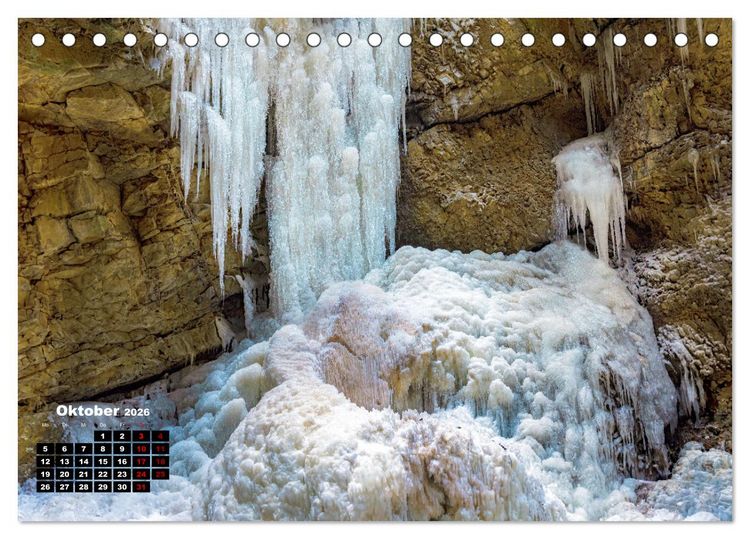 Produktbild: Winterzauber in der Breitachklamm bei Oberstdorf (Tischkalender 2026 DIN A5 quer), CALVENDO Monatskalender