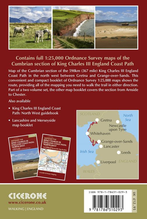 Produktbild: Walking the King Charles III England Coast Path: North West - Cumbria Map Booklet