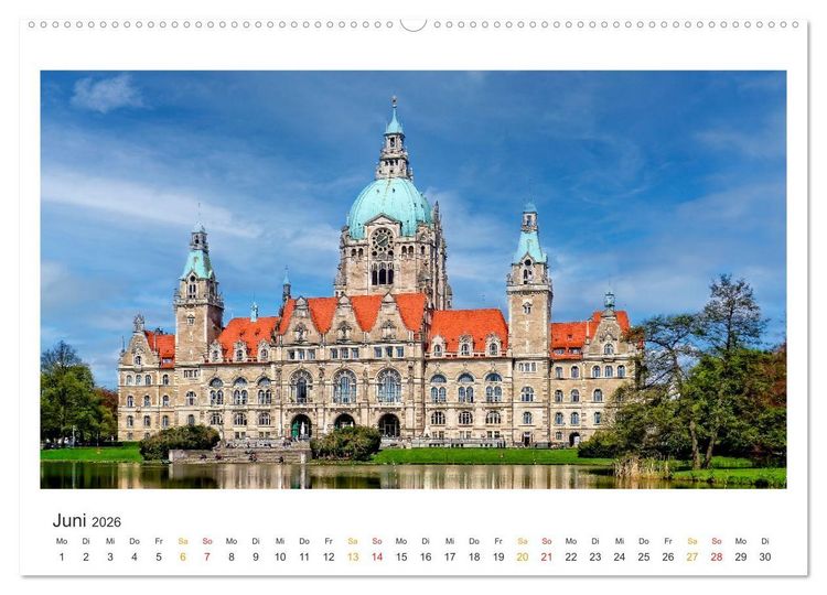 Produktbild: Niedersachsen - Meer, Heide, Harz (Wandkalender 2026 DIN A2 quer), CALVENDO Monatskalender