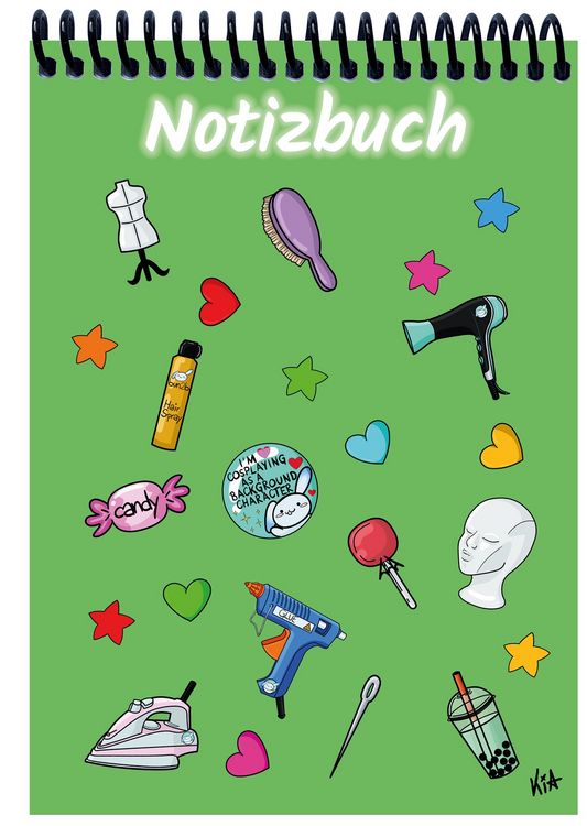 Produktbild: A 4 Notizblock Manga Items, gr&uuml;n, kariert